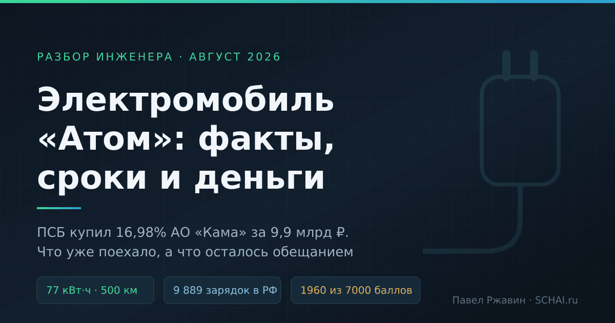 Электромобиль «Атом»: что известно и почему в него вкладывают банки