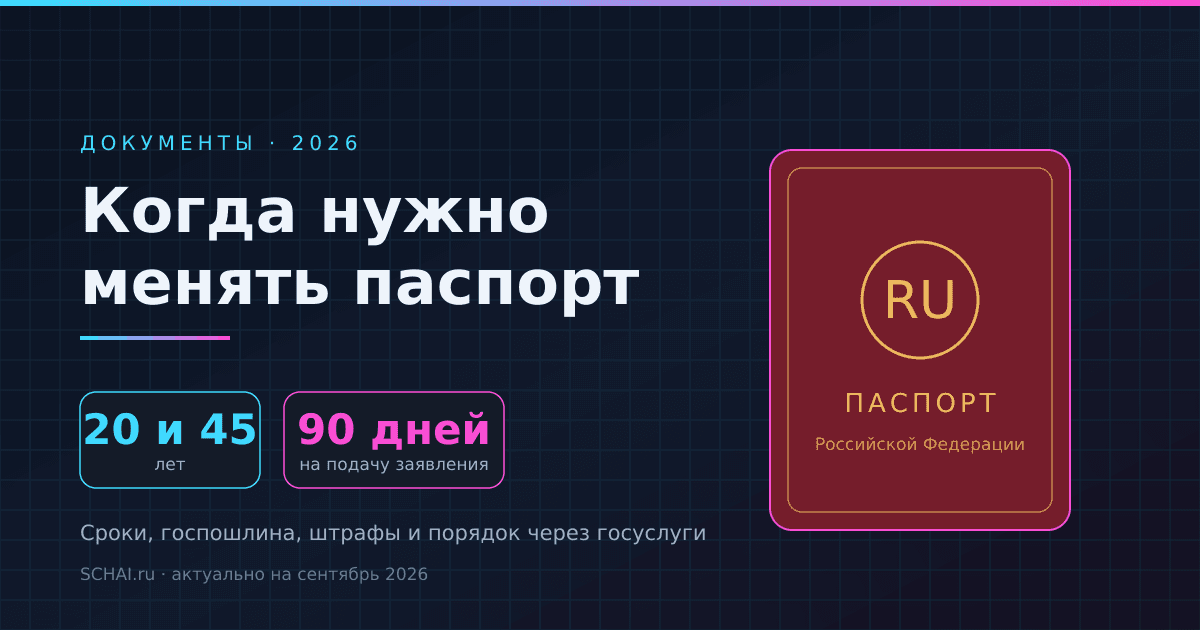 Когда нужно менять паспорт: возрасты, сроки, штрафы и порядок замены