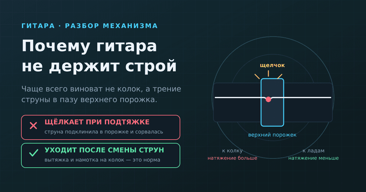 Почему гитара не держит строй: от порожка до мензуры