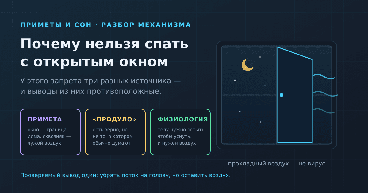 Почему нельзя спать с открытым окном: примета, «продуло» и наука
