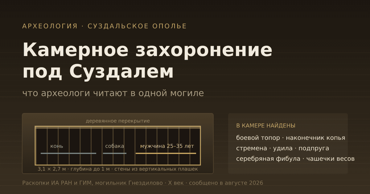 Камерное погребение под Суздалем: что читают в одной могиле