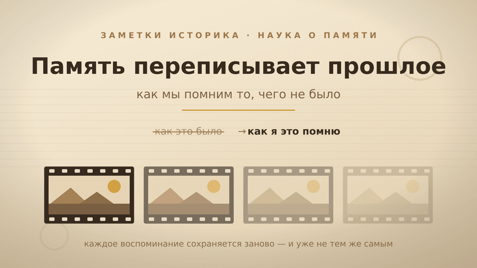 Память переписывает прошлое: как мы помним то, чего не было