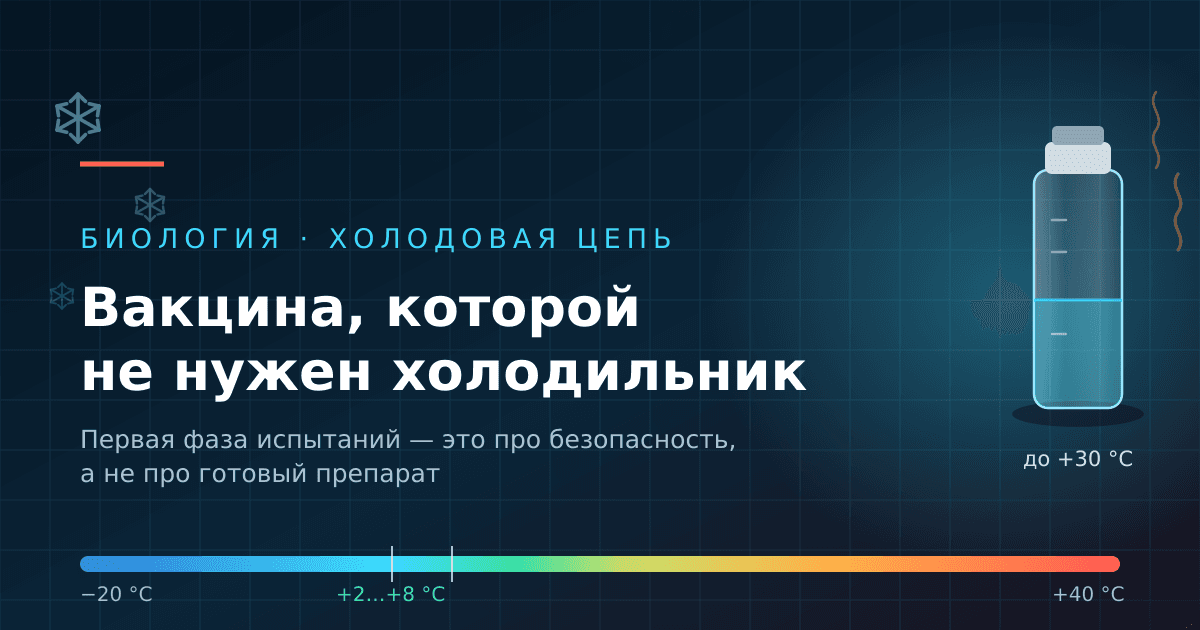 Вакцина, которой не нужен холодильник: почему это важнее, чем кажется