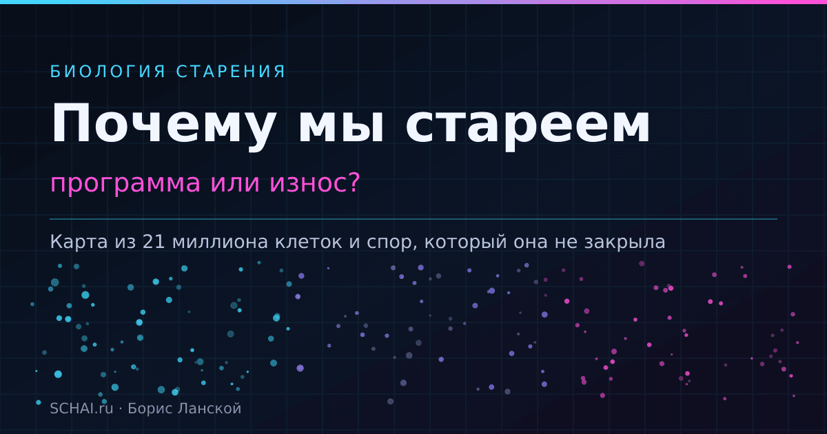 Почему мы стареем: программа или износ — что показала карта из 21 миллиона клеток