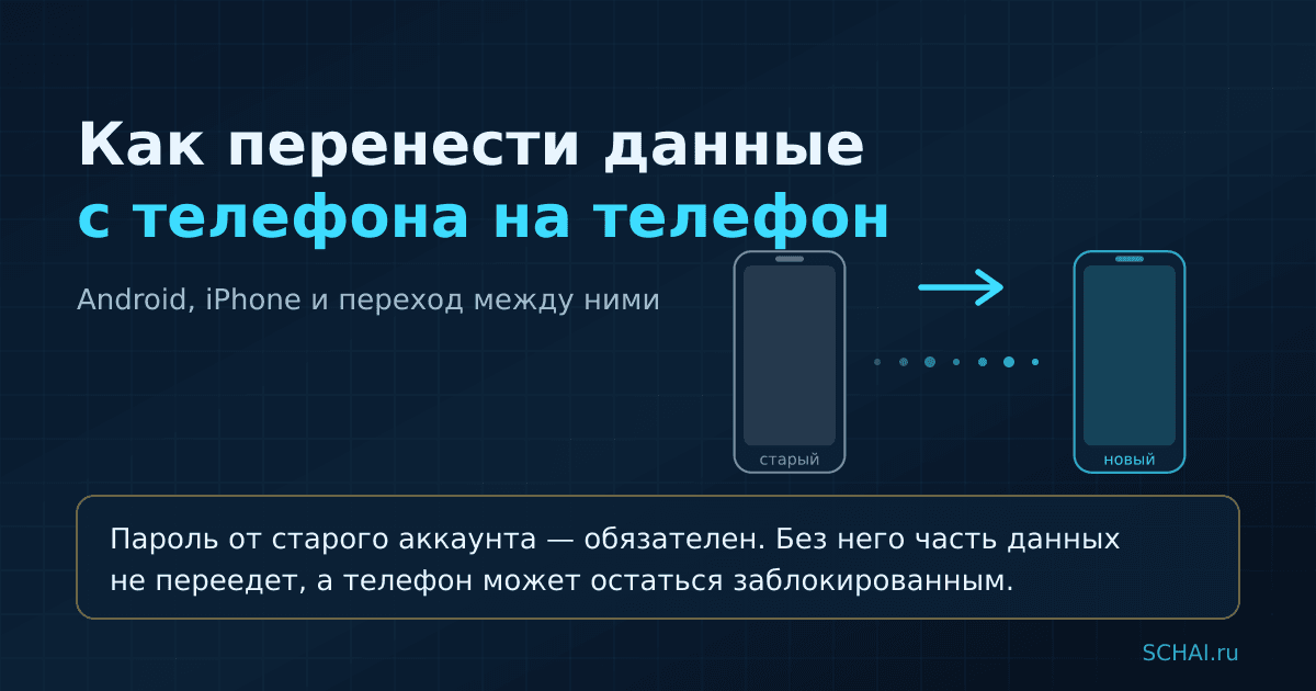 Как перенести данные с телефона на телефон: андроид, айфон и переход между ними