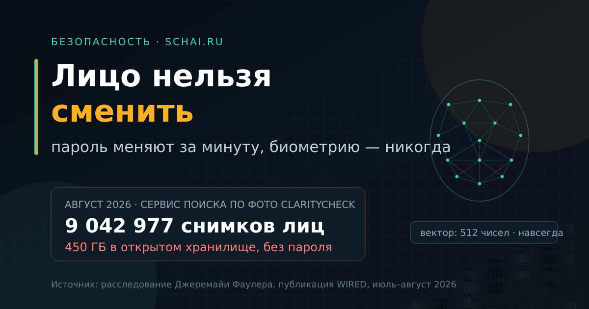 Лицо нельзя сменить: почему утечки биометрии страшнее утечек паролей