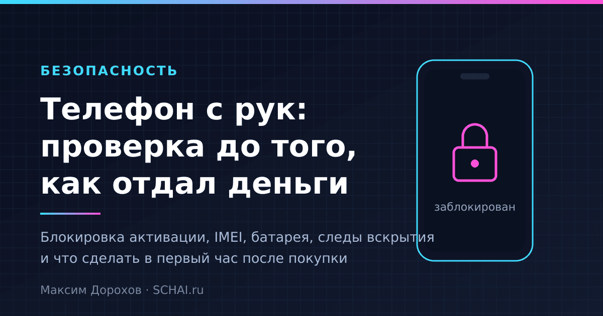 Телефон с рук: проверка до того, как отдал деньги