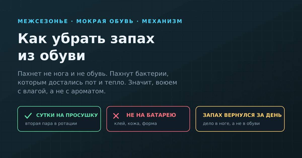 Как убрать запах из обуви: почему он появляется и что реально работает