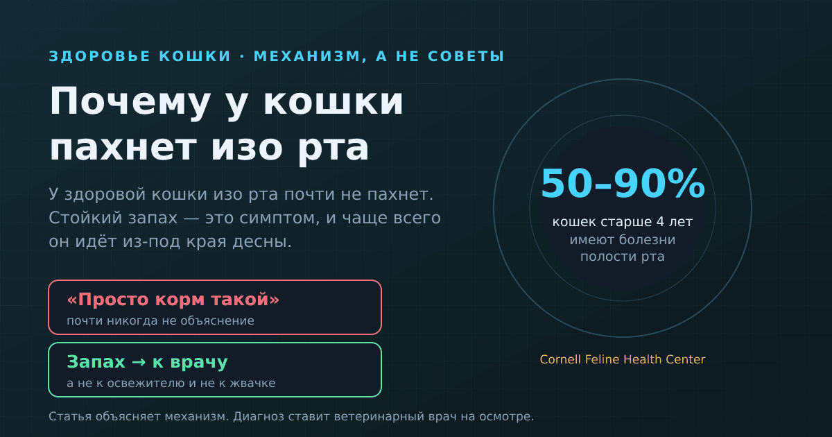 Почему у кошки пахнет изо рта: что это значит и когда к врачу