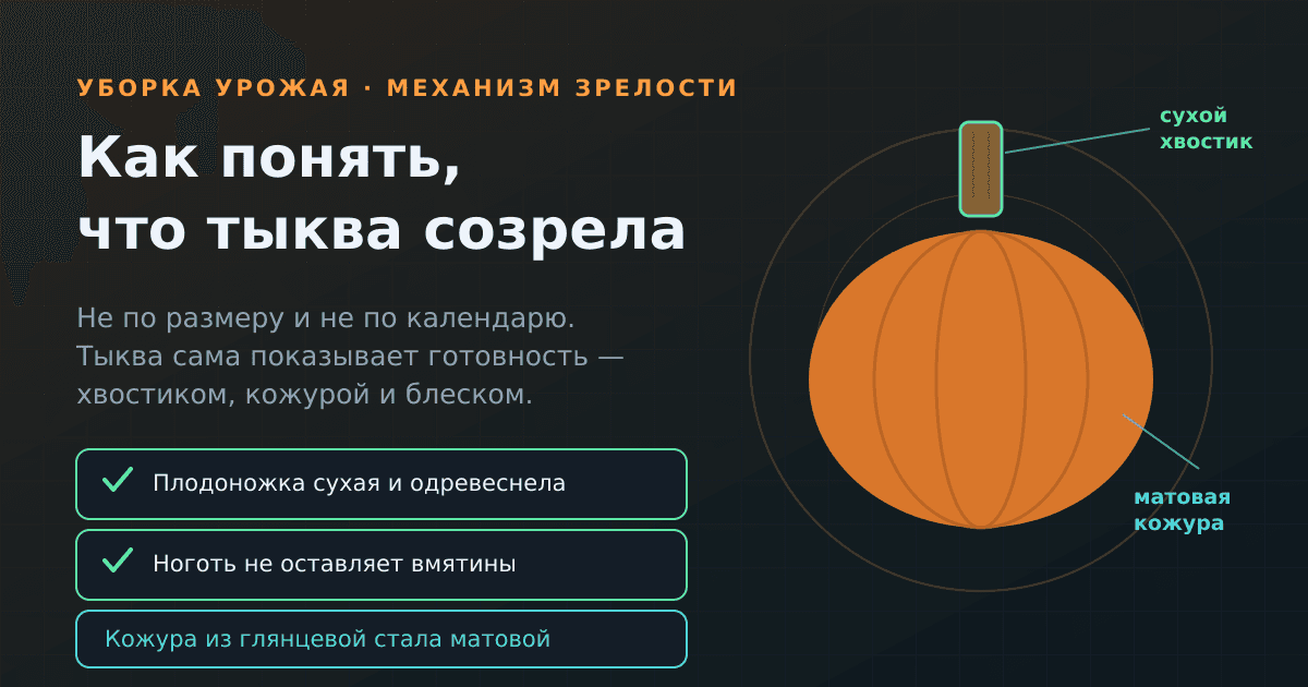 Как понять, что тыква созрела: три признака и сроки уборки