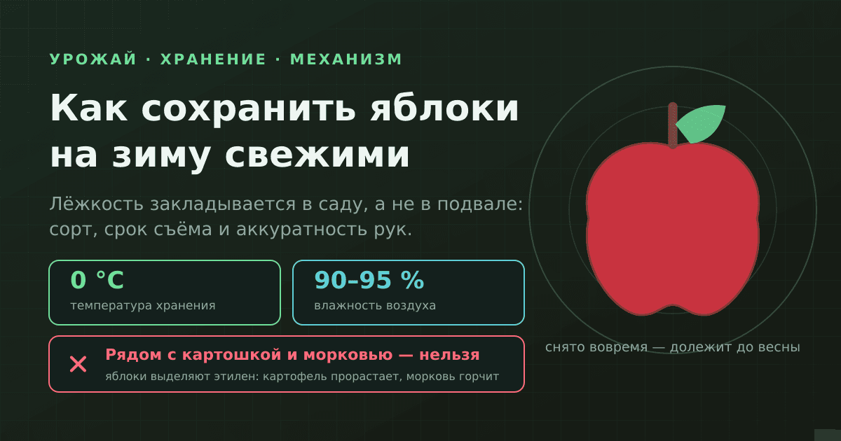 Как сохранить яблоки на зиму свежими: всё решается до подвала