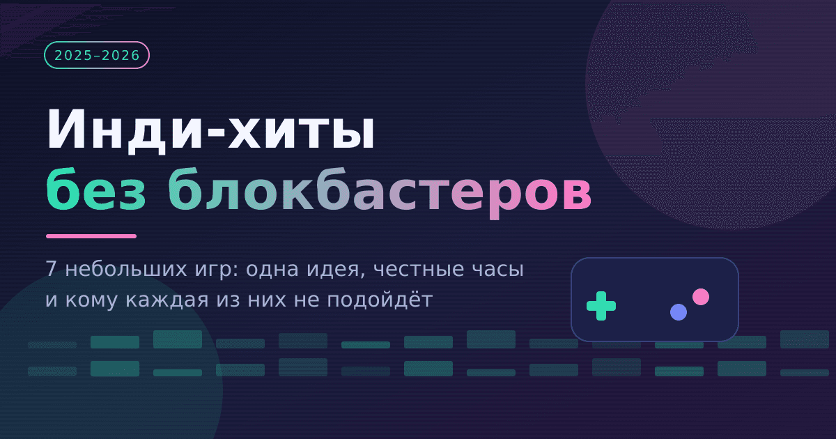 Инди-хиты 2026: во что играть, когда надоели блокбастеры