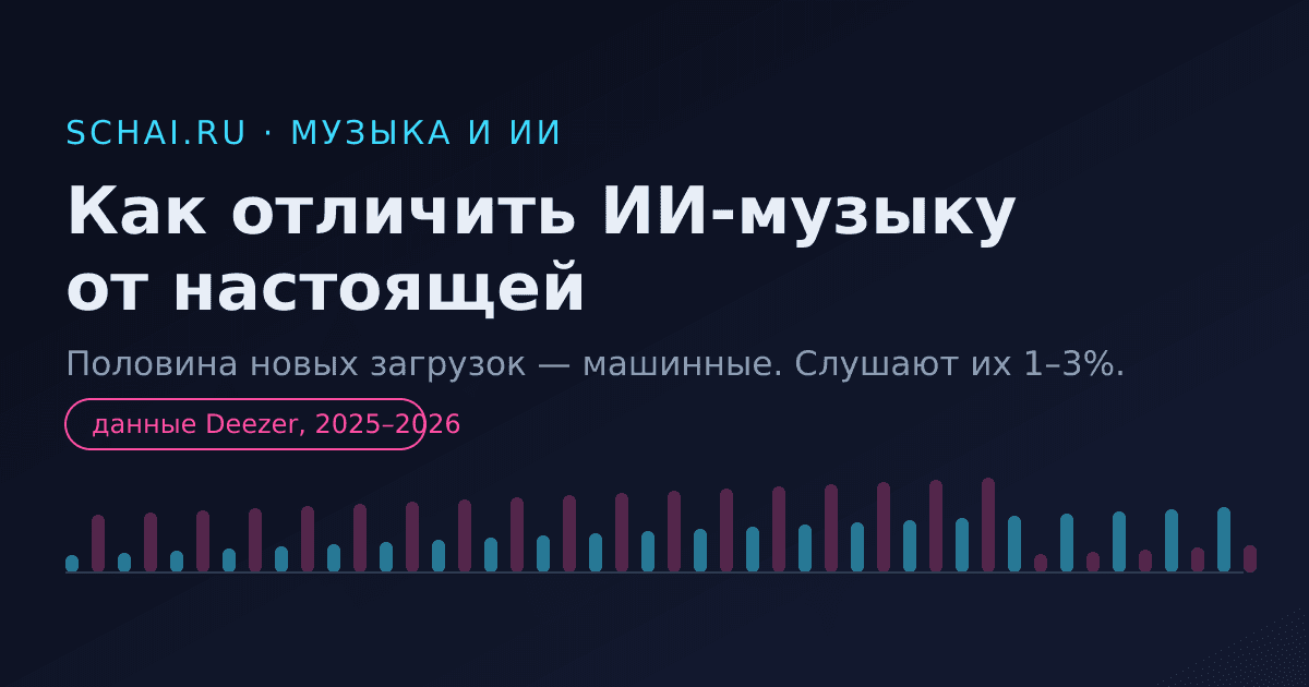 Как отличить ИИ-музыку от настоящей: признаки и цифры 2026 года