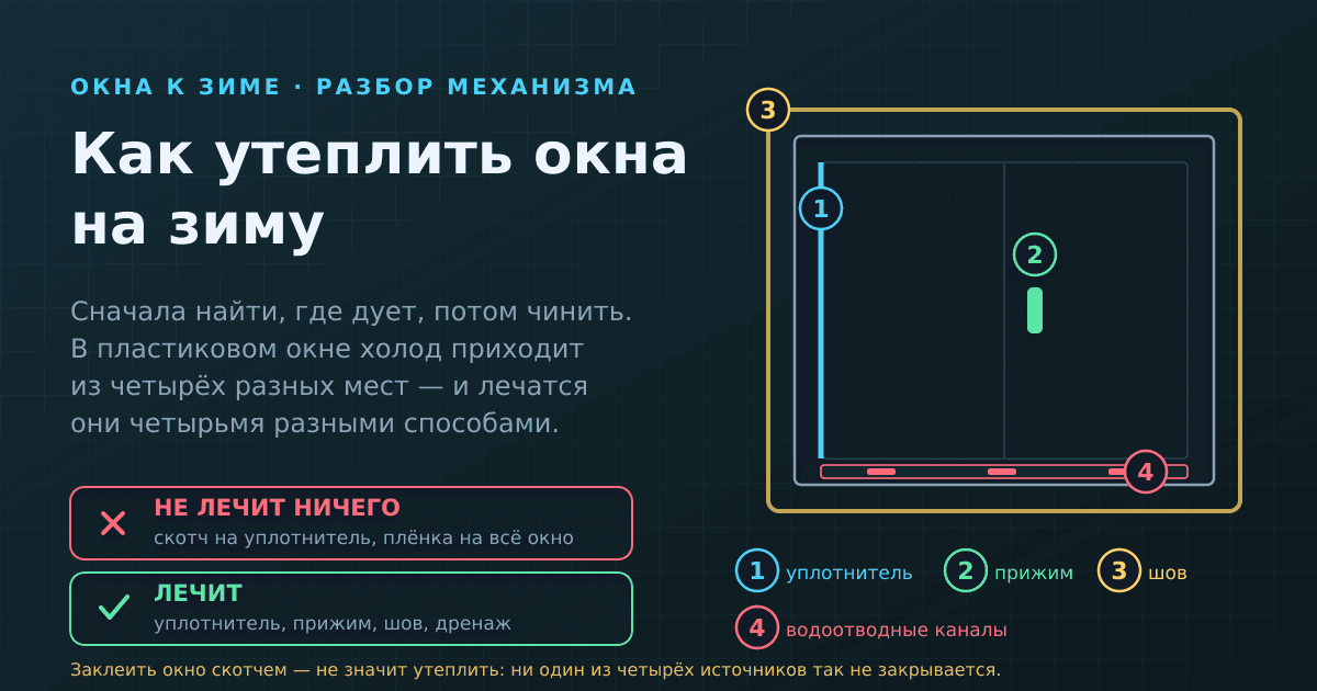Как утеплить окна на зиму: найти, где дует, и починить по-настоящему