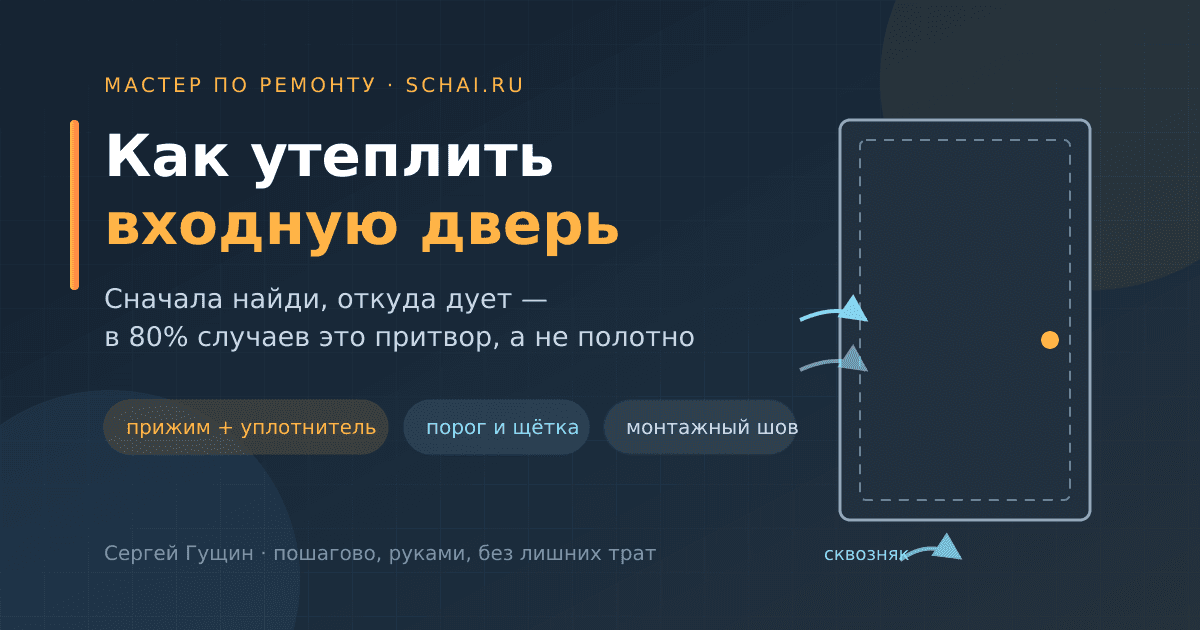 Как утеплить входную дверь: находим сквозняк и чиним за вечер