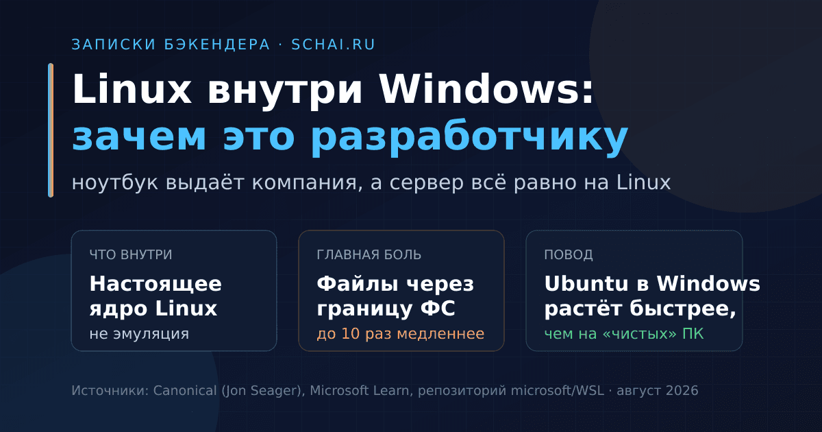 Linux внутри Windows: зачем это разработчику и как начать