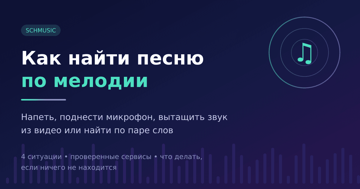 Как найти песню по мелодии: 4 ситуации и рабочие способы