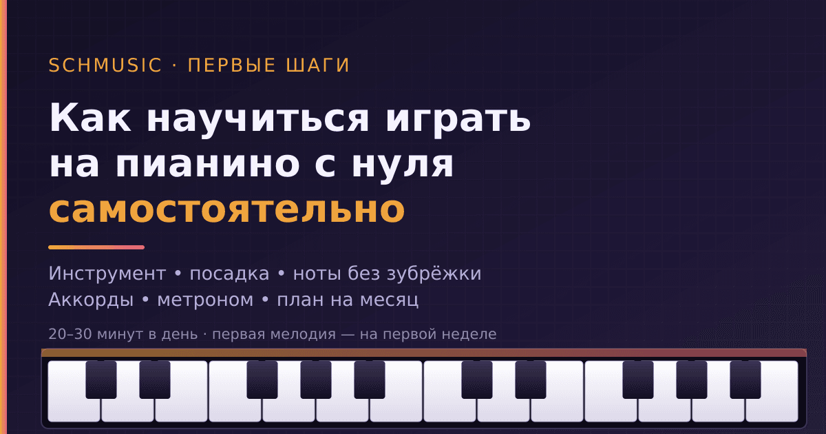 Как научиться играть на пианино с нуля самостоятельно: план на первый месяц