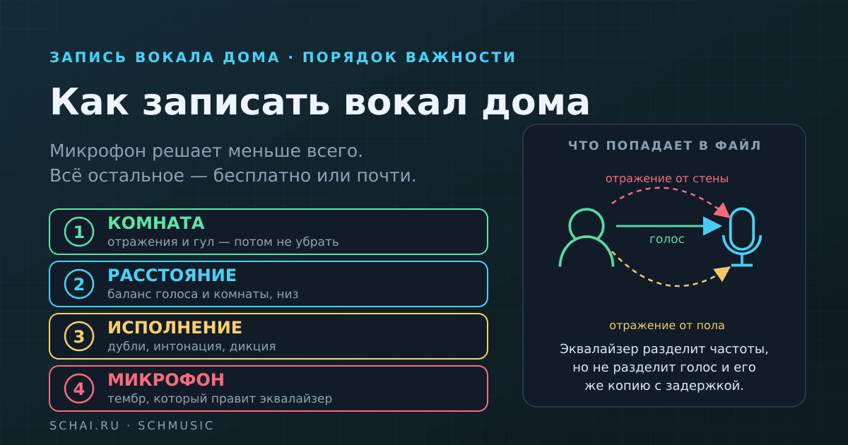 Как записать вокал дома: комната, расстояние и дубли важнее микрофона