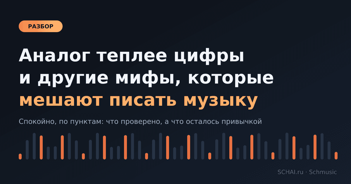 Аналог лучше цифры и другие мифы, которые мешают писать музыку