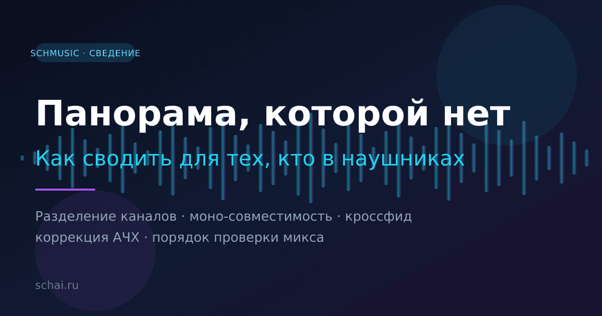Панорама, которой нет: как сводить для тех, кто в наушниках