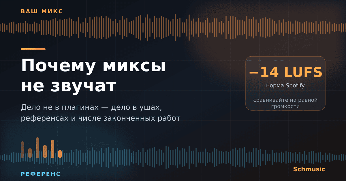 Почему миксы не звучат: единственное, что действительно улучшает сведение