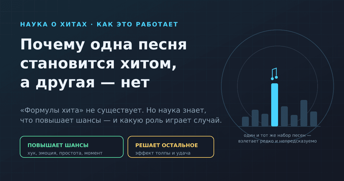 Почему одни песни становятся хитами, а другие нет: что говорит наука
