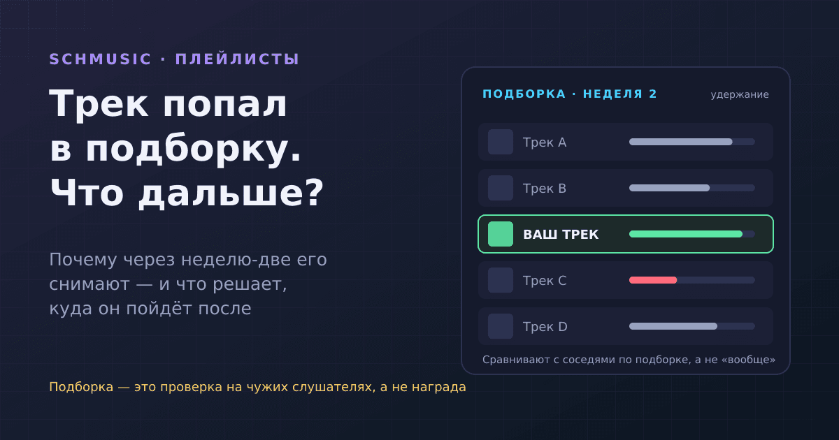 Трек попал в подборку: почему его убирают через две недели и как удержаться