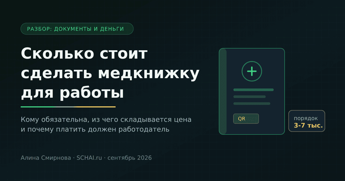Сколько стоит сделать медкнижку для работы в 2026 году