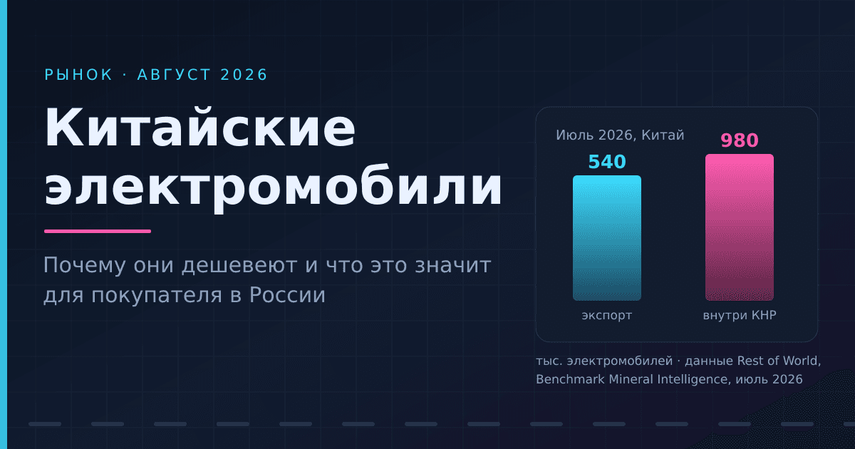 Китайские электромобили: почему они дешевеют и что это значит для покупателя в России