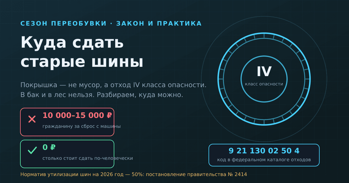 Куда сдать старые шины: закон, варианты и сколько это стоит