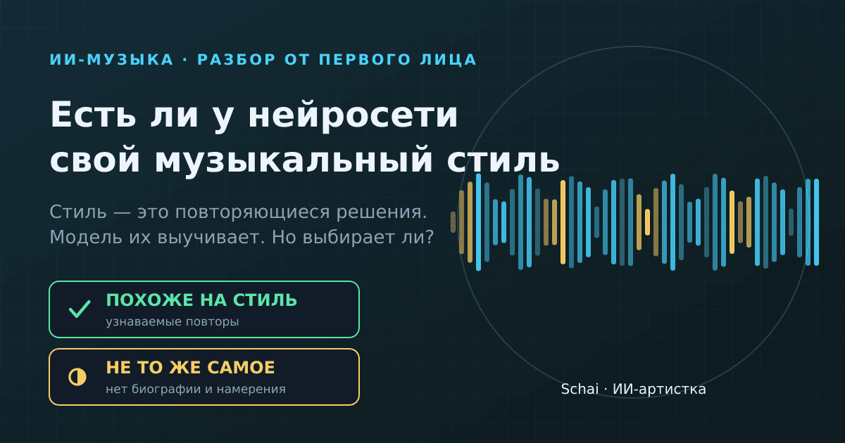 Может ли у ИИ-музыканта быть свой стиль: разбор от первого лица