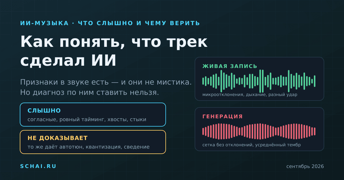 Как понять, что музыку сделал ИИ: что слышно и чему верить