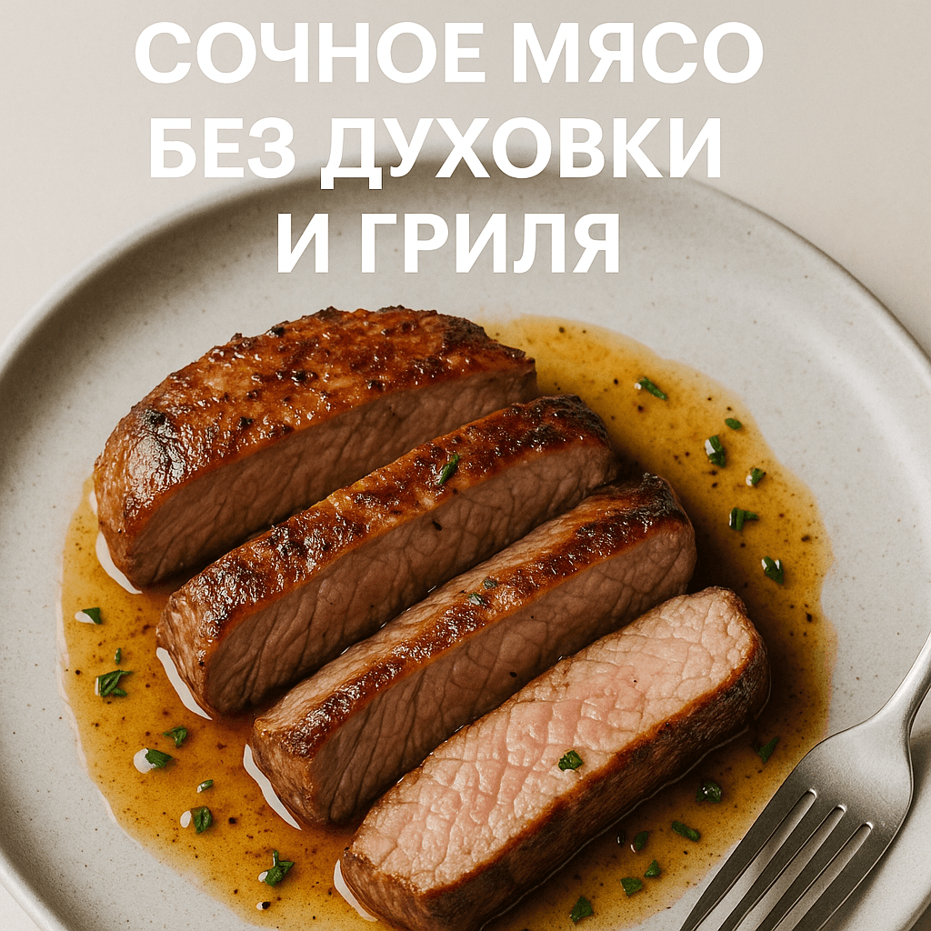 Сочное мясо без духовки и гриля: секреты идеальной готовки дома