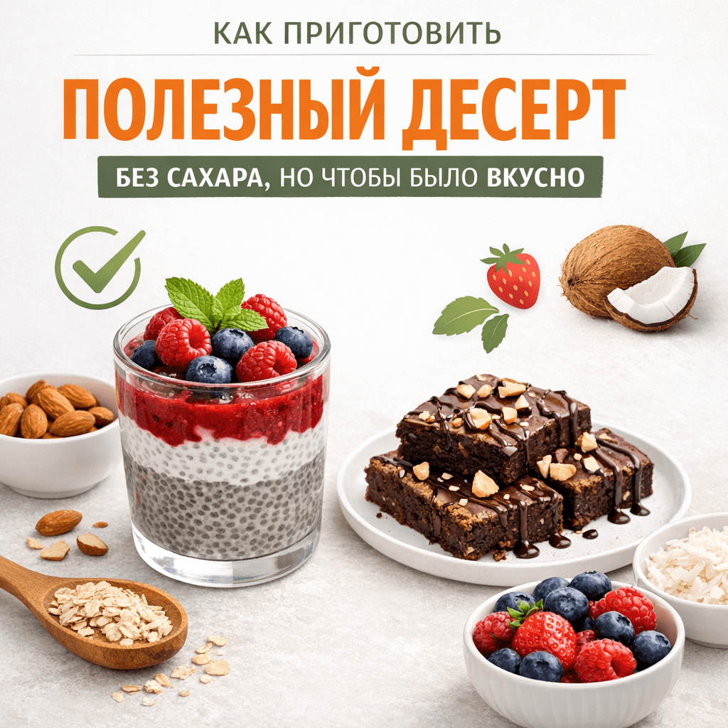 Вкусные и Полезные Десерты без Сахара: Простые Рецепты для Здорового Питания