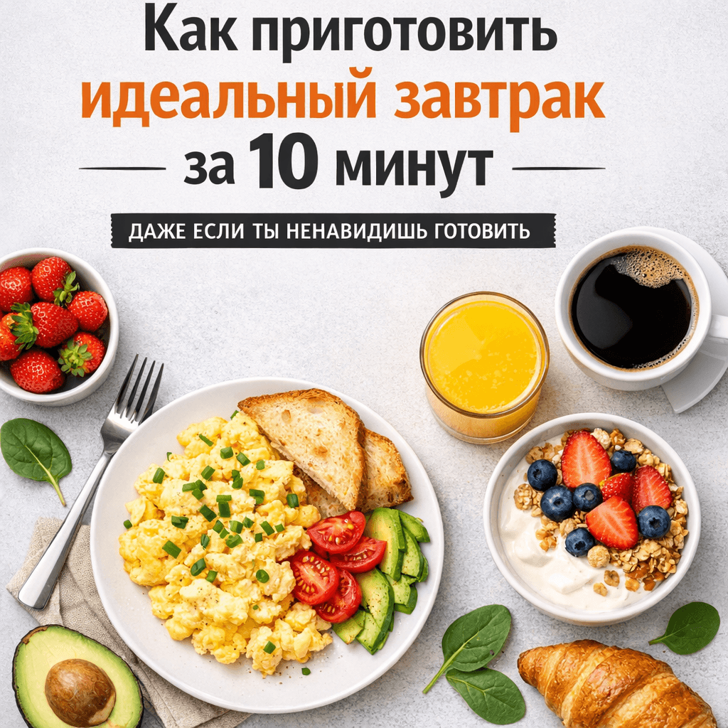 Идеальный завтрак за 10 минут: просто, быстро и без ненависти к готовке!