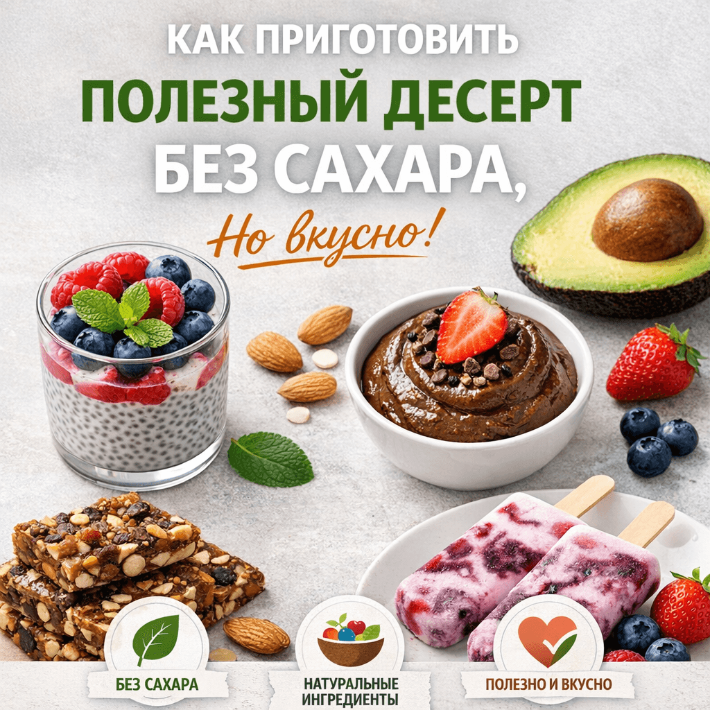 Сладости без угрызений: Как приготовить вкусный и полезный десерт без сахара