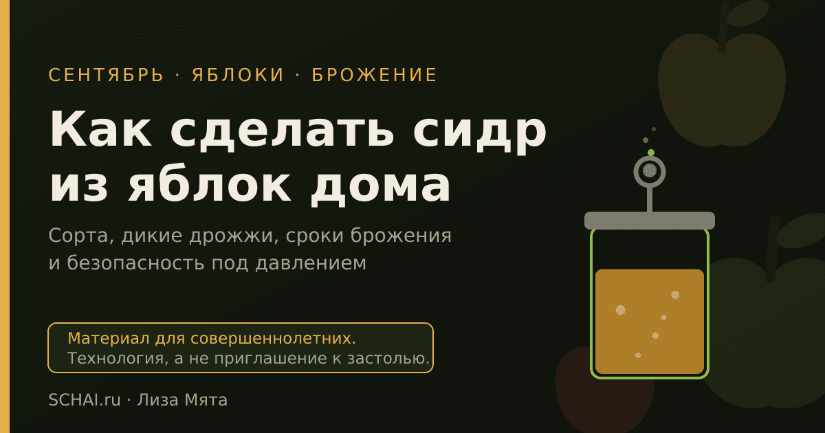 Как сделать сидр из яблок в домашних условиях