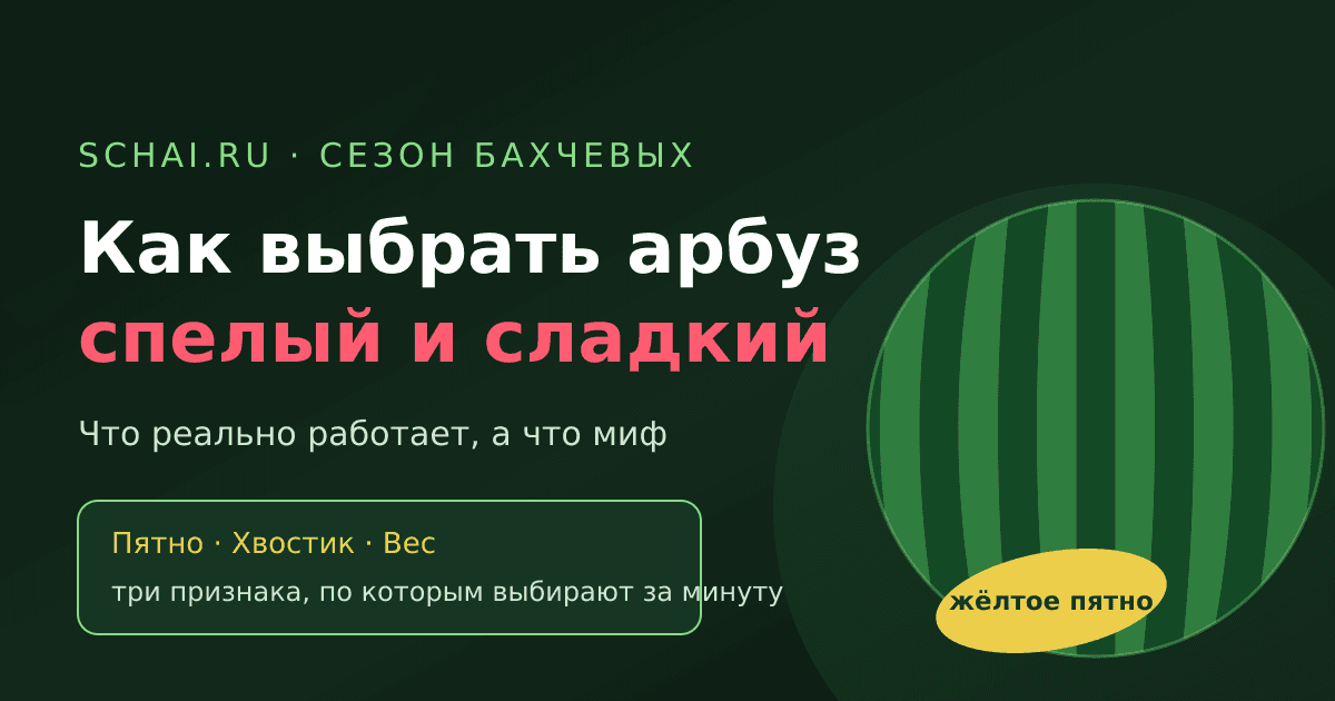 Как выбрать арбуз спелый и сладкий: признаки, мифы и безопасность