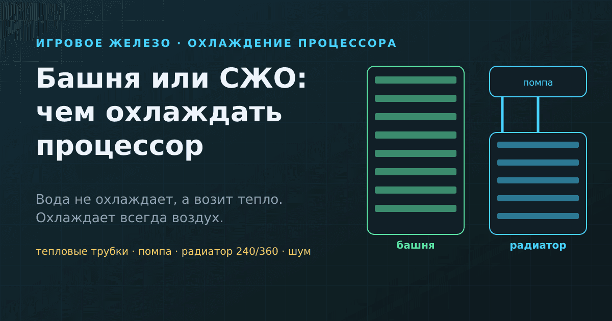 Башенный кулер или СЖО: чем охлаждать процессор игрового ПК
