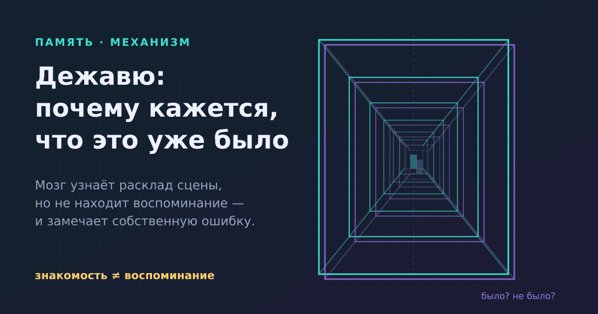 Дежавю: почему возникает чувство, что это уже было, и что оно означает