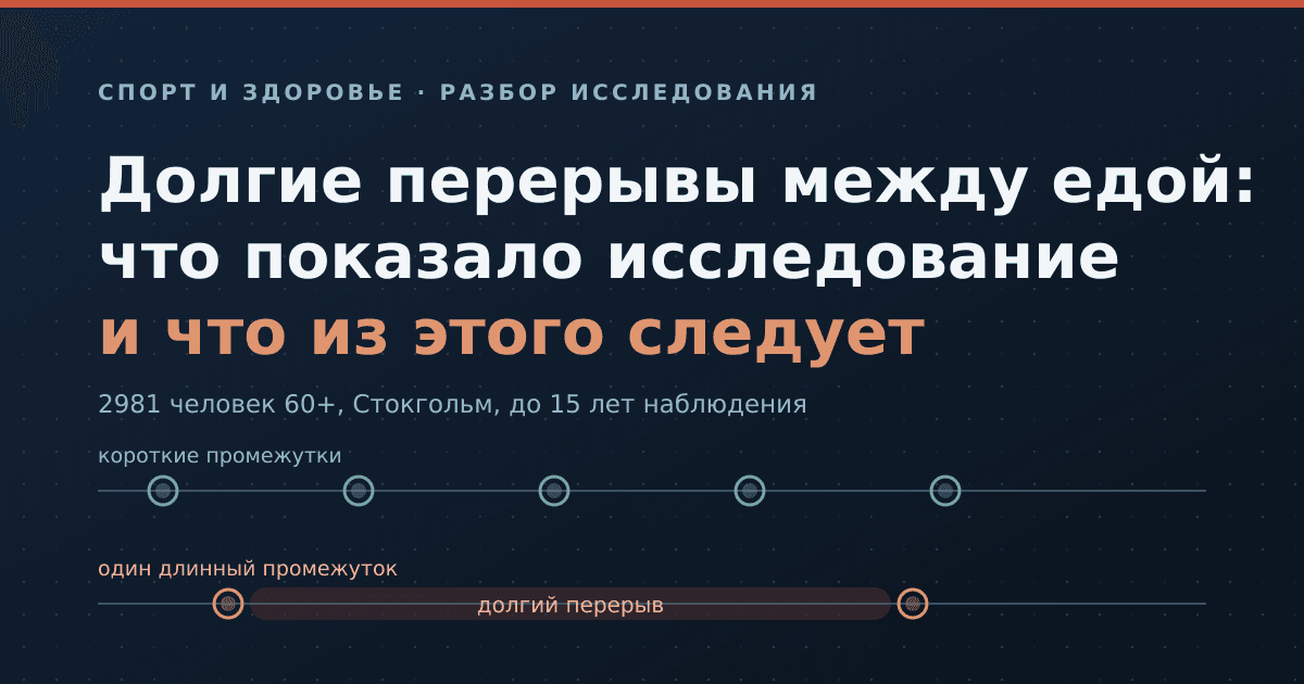 Долгие перерывы между едой: что показало исследование и что из этого следует