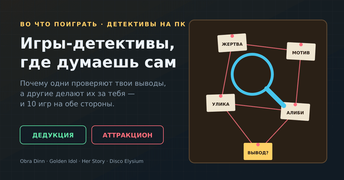 Игры-детективы на ПК: где расследуешь сам, а где тебя ведут за руку