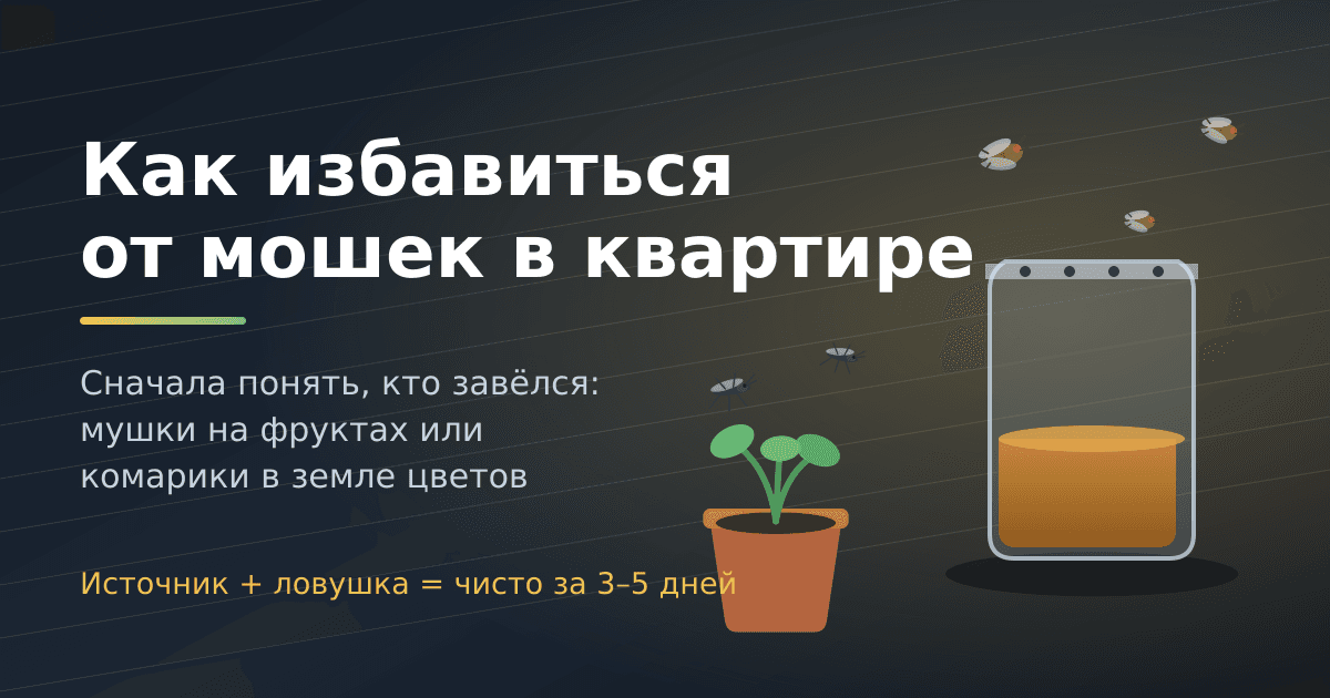 Как избавиться от мошек в квартире: на кухне и в комнатных цветах