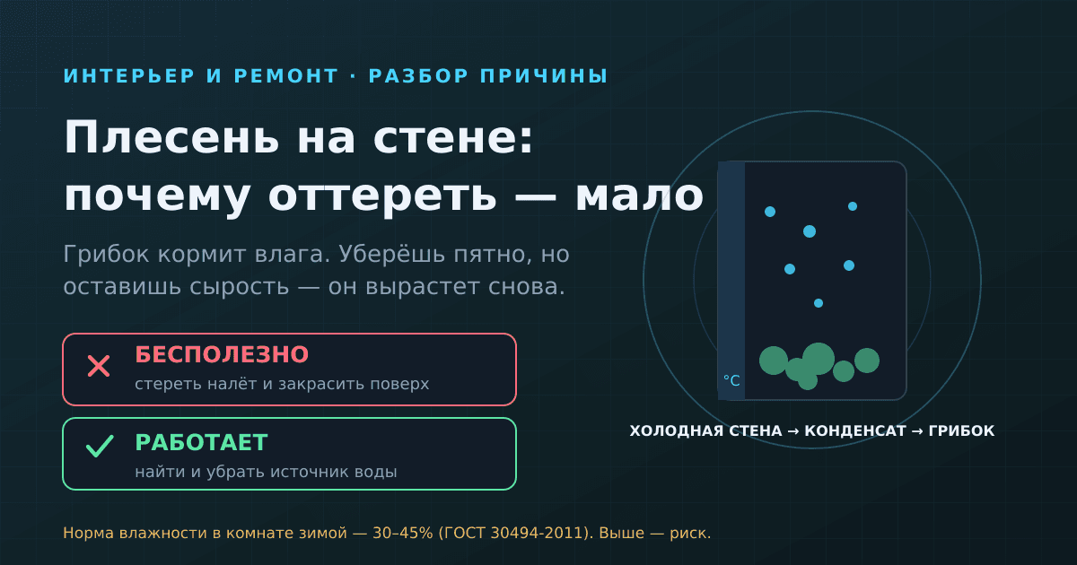 Плесень на стенах: как убрать её так, чтобы не вернулась