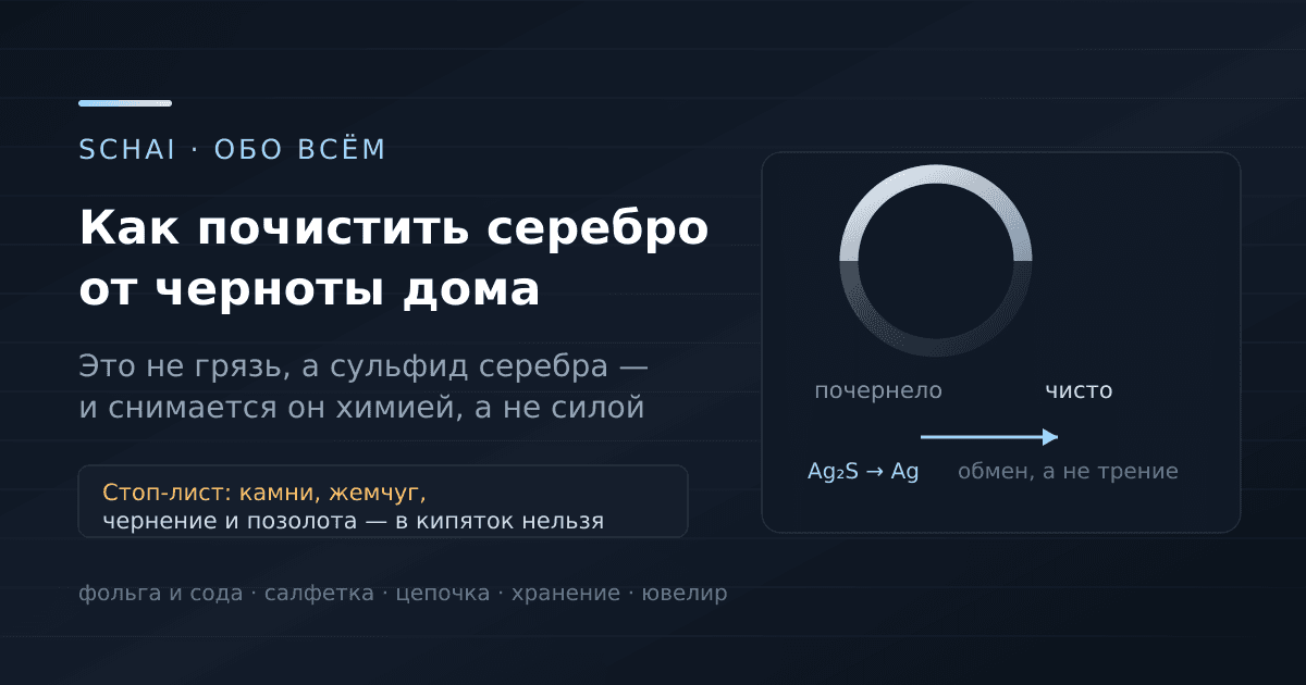Как почистить серебро в домашних условиях от черноты