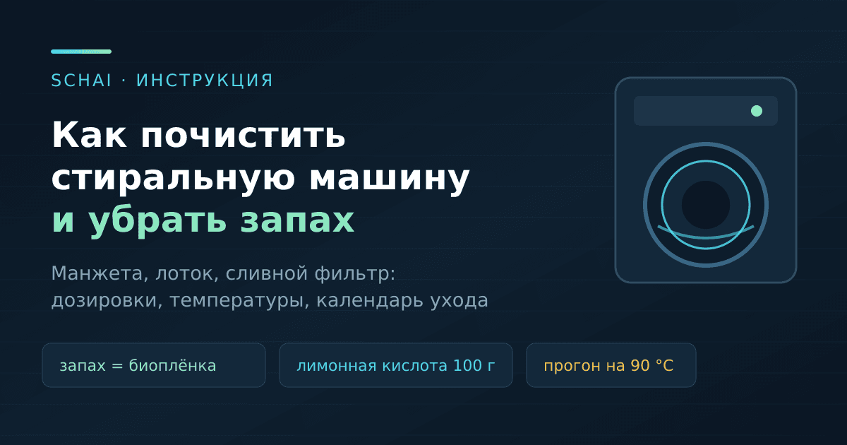 Как почистить стиральную машину и убрать запах