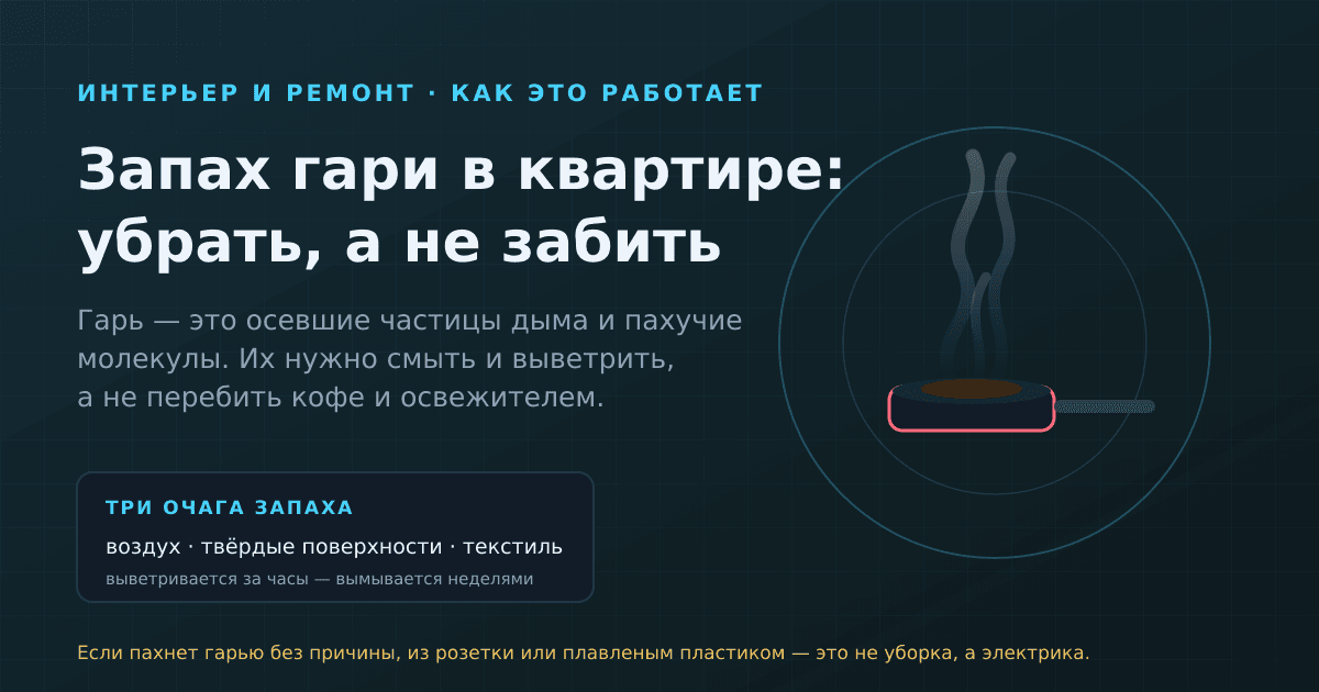 Как убрать запах гари в квартире: убрать источник, а не замаскировать