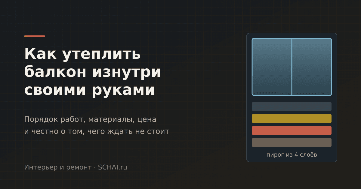 Как утеплить балкон изнутри своими руками: порядок работ, материалы и цена