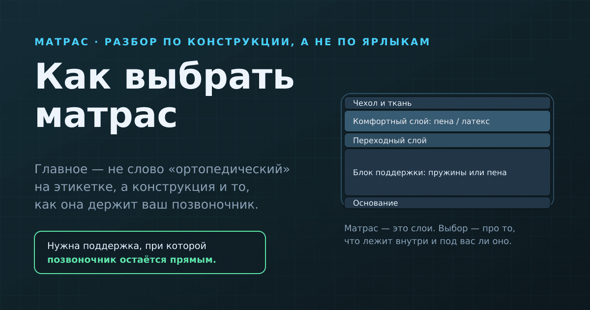 Как выбрать матрас: смотрите на конструкцию, а не на этикетку
